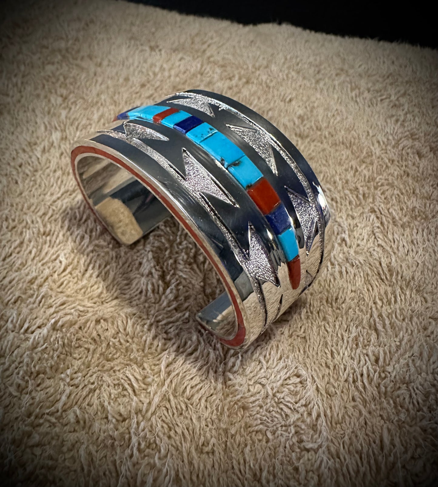 Multi-stone Inlay Cuff