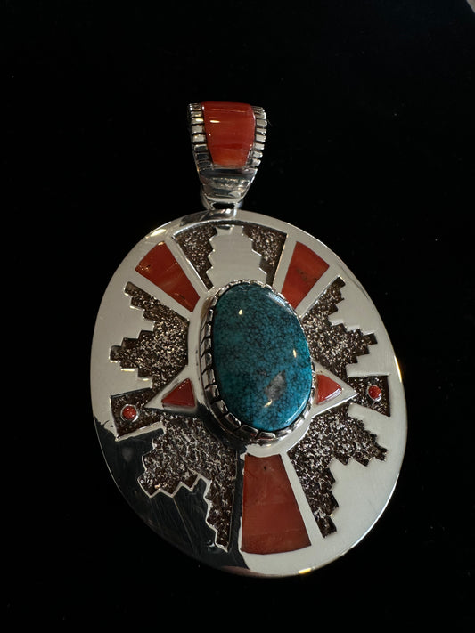 Kingman & Coral Pendant