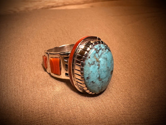 Round Stone Turquoise Ring